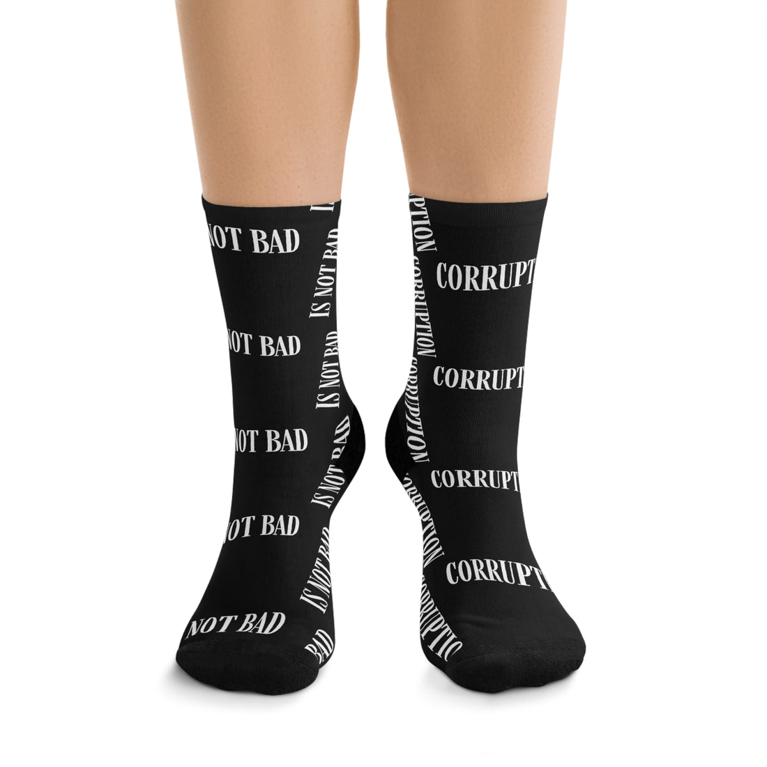 Corruption Is Not Bad Recycled Poly Crew Socks